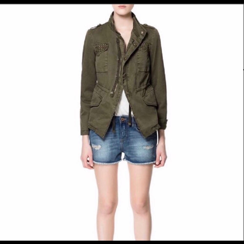 EUC: Zara Basic Military Style Utility Jacket
